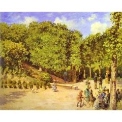 Town Garden in Pontoise Painting Reproduction