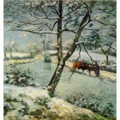 Winter at Montfoucault, also known as The Effect of Snow Painting Reproduction