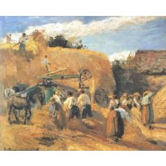 The Threshing Machine Painting Reproduction