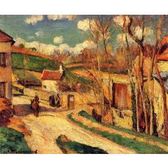 Crossroads at l’Hermitage, Pontoise Painting Reproduction