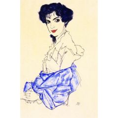 Elizabeth Lederer, Seated with Hands Folded Painting Reproduction
