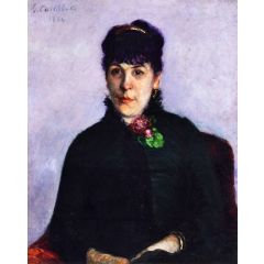 Woman with a Rose Painting Reproduction