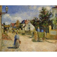A Street in Pontoise Painting Reproduction