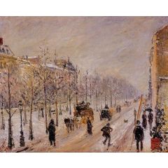 The Outer Boulevards, Snow Effect Painting Reproduction