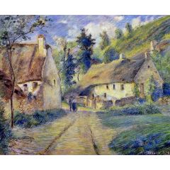 Cottages at Auvers, near Pontoise Painting Reproduction