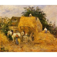 The Hay Wagon, Montfoucault Painting Reproduction