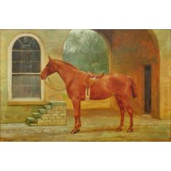 Jemima in Stableyard Painting Reproduction