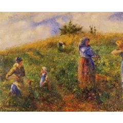 Picking Peas Painting Reproduction