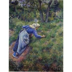 Peasant Gathering Grass Painting Reproduction