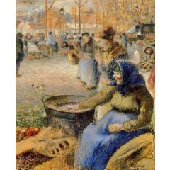 La Marchande de Marrons, Foire de la St. Martin, Pontoise Painting Reproduction