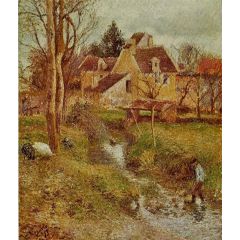 The Brook at Osny Painting Reproduction