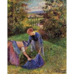 Women Gathering Grass Painting Reproduction