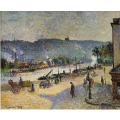 The Quays at Rouen Painting Reproduction