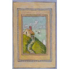 House on a Cliff Painting Reproduction