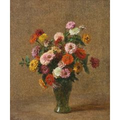 Zinnias Painting Reproduction