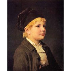 Portrait of a Young Boy Painting Reproduction