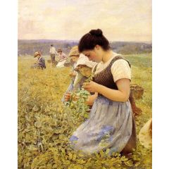 Women in the Fields Painting Reproduction
