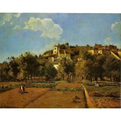 The Gardens of l’Hermitage, Pontoise Painting Reproduction