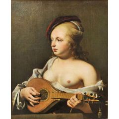 Cittern Player Painting Reproduction