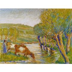 La Riviere aux Saules, Eragny Painting Reproduction