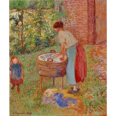 Washerwoman, Eragny Painting Reproduction
