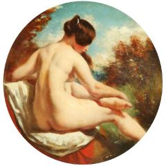 Bather Turned to the Right Painting Reproduction