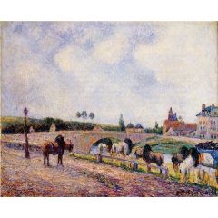 The Pontoise Bridge Painting Reproduction