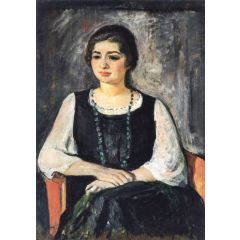 Nono in a Green Necklace Painting Reproduction