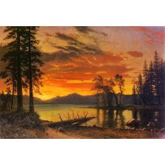 Sunset over the River Painting Reproduction