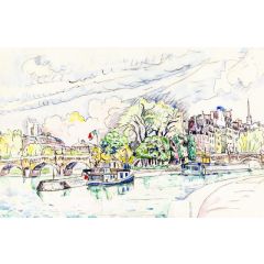 The Seine at Vert-Galant Painting Reproduction