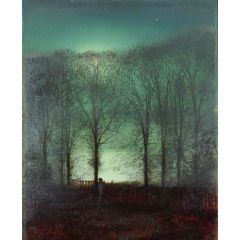 Figure in the Moonlight Painting Reproduction