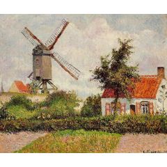 Windmill at Knocke, Belgium Painting Reproduction