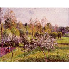 Flowering Apple Trees, Eragny Painting Reproduction