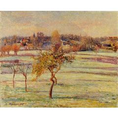 White Frost at Eragny Painting Reproduction