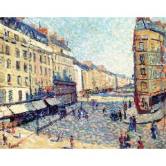 Rue Mouffetard, Paris Painting Reproduction