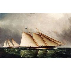 Yacht ’Dauntless’ Racing Toward Victory Painting Reproduction