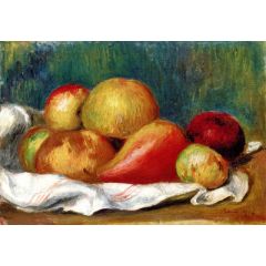 Still Life with Apples and a Pear Painting Reproduction