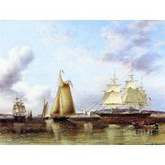 The ’N.B.Palmer’ at Anchor off Staten Island Painting Reproduction