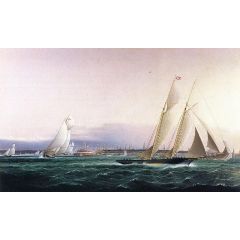 New York from the Bay Painting Reproduction