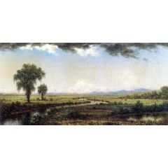 Storm Clouds over the New Jersey Marshes Painting Reproduction