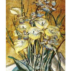Irises and Calla Lilies Painting Reproduction