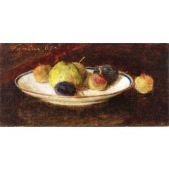 Plate of Fruit Painting Reproduction
