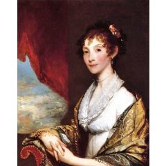 Ann Brewster Stow, also known as Ann Nancy Brewer Peck Stow, dau of Sarah Brewer and Robert Maynard Peck, wife of Edward Stow, Boston Painting Reproduction