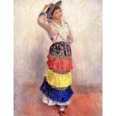 Woman Dancing in an Italian Costume Painting Reproduction