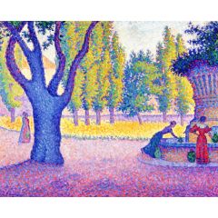 Saint-Tropez, Fontaine des Lices Painting Reproduction