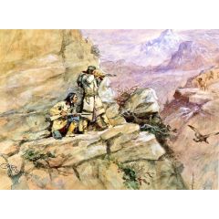 Hunting Big Horn Sheep Painting Reproduction