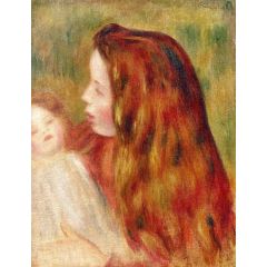 Little Girl with Doll Painting Reproduction