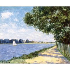 The Banks of the Seine at Petit Gennevilliers Painting Reproduction