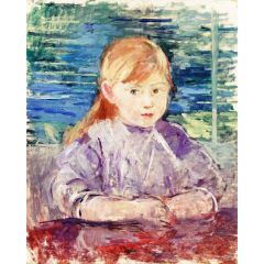 Little Girl in Mauve Painting Reproduction
