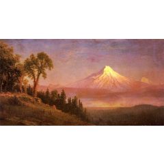 Mount St. Helens, Columbia River, Oregon Painting Reproduction